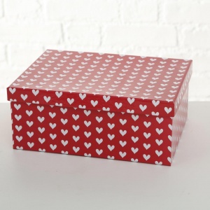 Коробка подарочная Lola  H= 10,5см, красный, экскл.дизайн